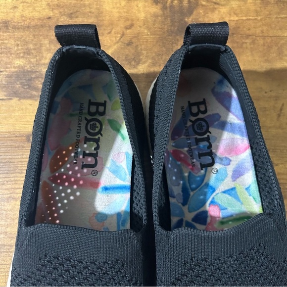 Born Solstice Knit Fabric Black Slip On Shoes 7.5 - Picture 7 of 9